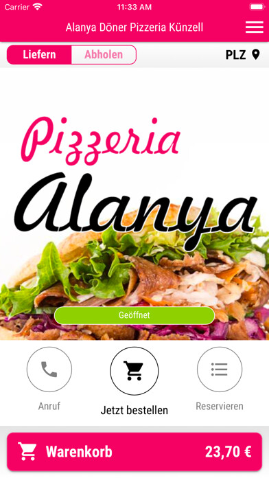Emulate iPhone app Alanya Döner Pizzeria Künzell using MyAndroid Emulate iPhone app Alanya Döner Pizzeria Künzell using MyAndroid