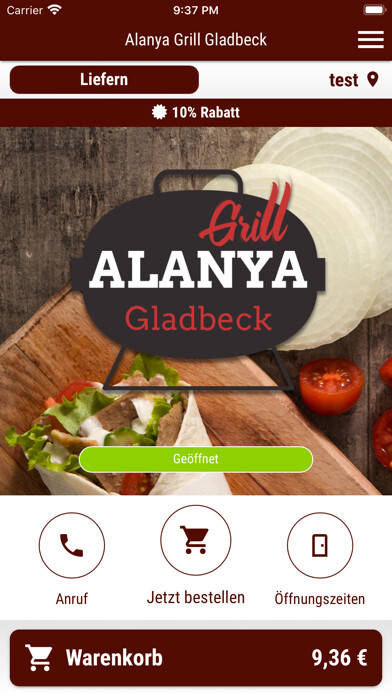 Emulate iPhone app Alanya Grill Gladbeck using MyAndroid Emulate iPhone app Alanya Grill Gladbeck using MyAndroid