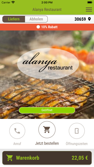 Emulate iPhone app Alanya Restaurant Hannover using MyAndroid Emulate iPhone app Alanya Restaurant Hannover using MyAndroid