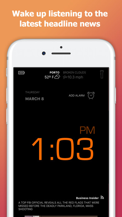Emulate iPhone app Alarm Clock App: myAlarm Clock using MyAndroid