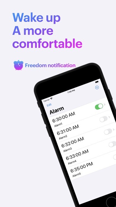 Emulate iPhone app Alarm Clock music free dom using MyAndroid