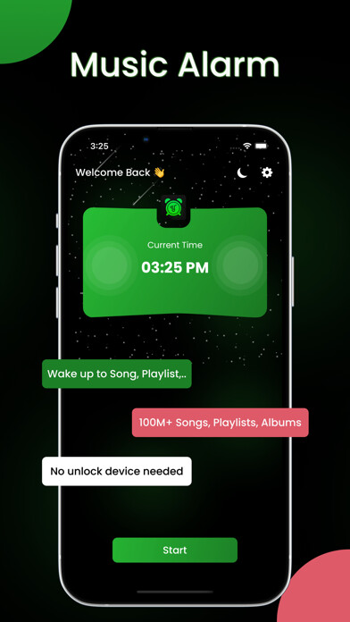 Emulate iPhone app Alarmfy - Music Alarm using MyAndroid