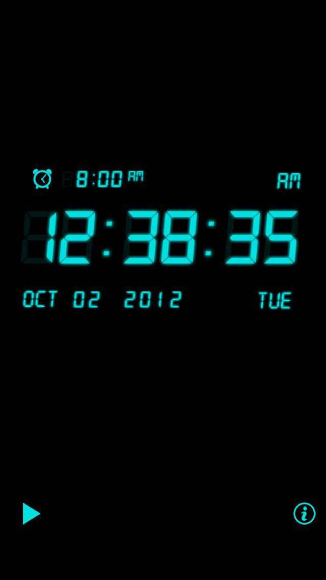 Emulate iPhone app Alarm Night Clock Lite using MyAndroid Emulate iPhone app Alarm Night Clock Lite using MyAndroid