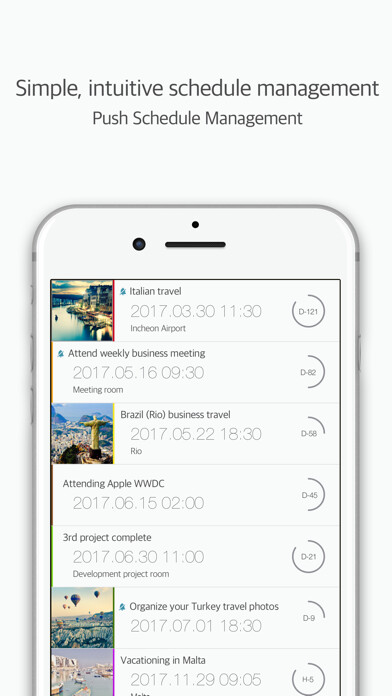 Emulate iPhone app Alarmu - List of push alarm using MyAndroid Emulate iPhone app Alarmu - List of push alarm using MyAndroid