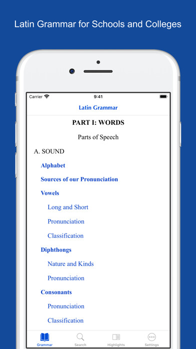 Emulate iPhone app A Latin Grammar using MyAndroid Emulate iPhone app A Latin Grammar using MyAndroid