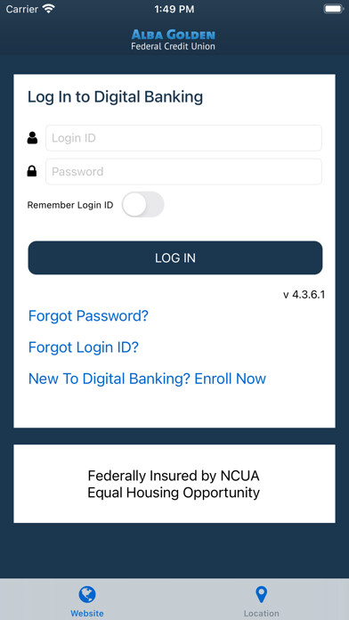 Emulate iPhone app Alba Golden FCU using MyAndroid Emulate iPhone app Alba Golden FCU using MyAndroid