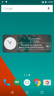 Emulate Android APK Albania Clock  RSS Widget