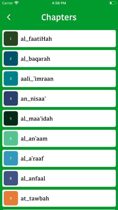 Emulate iPhone app Albanian Quran using MyAndroid