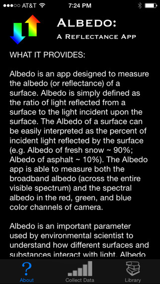 Emulate iPhone app Albedo: A Reflectance App using MyAndroid Emulate iPhone app Albedo: A Reflectance App using MyAndroid