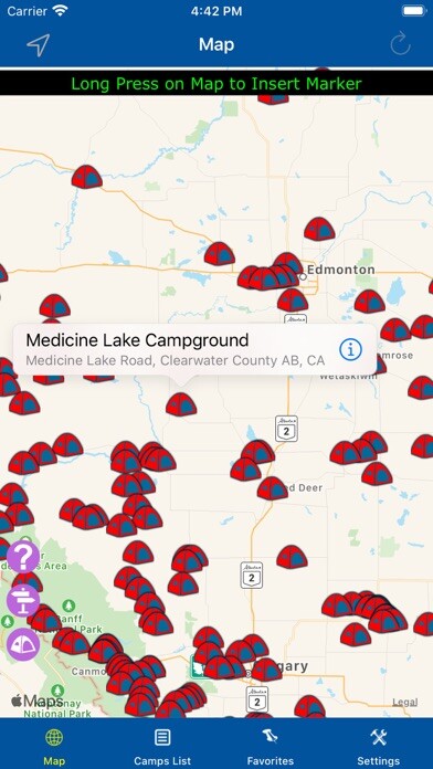 Emulate iPhone app Alberta – Camping & RV spots using MyAndroid