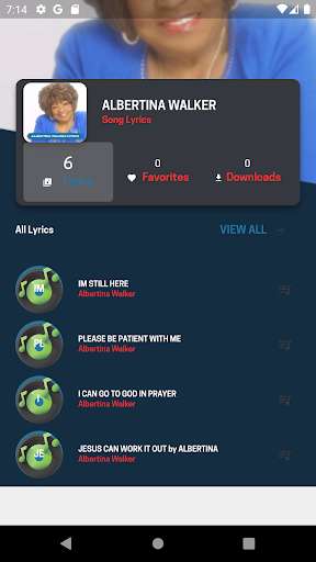 Run android online APK ALBERTINA WALKER SONG LYRICS from MyAndroid or emulate ALBERTINA WALKER SONG LYRICS using MyAndroid