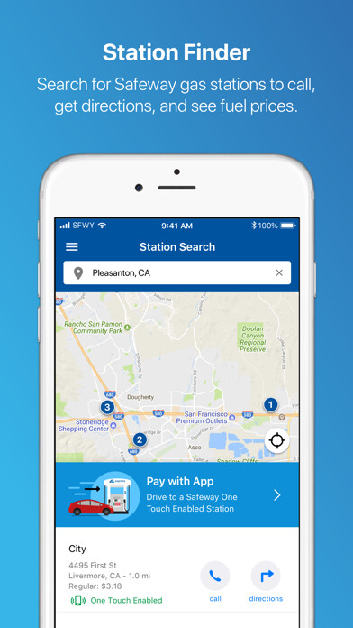 Emulate iPhone app Albertsons  One Touch Fuel‪™‬ using MyAndroid