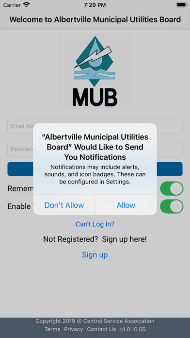 Emulate iPhone app Albertville Municipal UB using MyAndroid