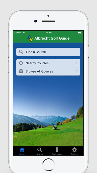 Emulate iPhone app Albrecht Golf Guide using MyAndroid