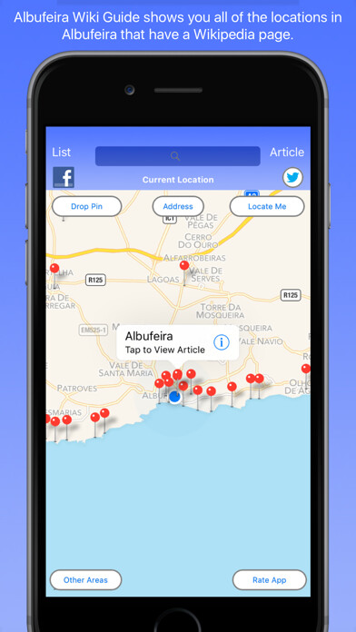Emulate iPhone app Albufeira Wiki Guide using MyAndroid