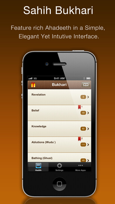 Emulate iPhone app Al Bukhari (Sahih Bukhari) using MyAndroid