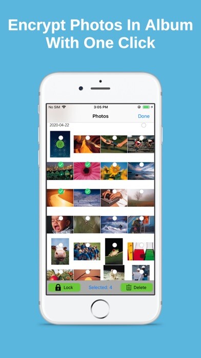 Emulate iPhone app Album Lock - Encrypt Photos using MyAndroid