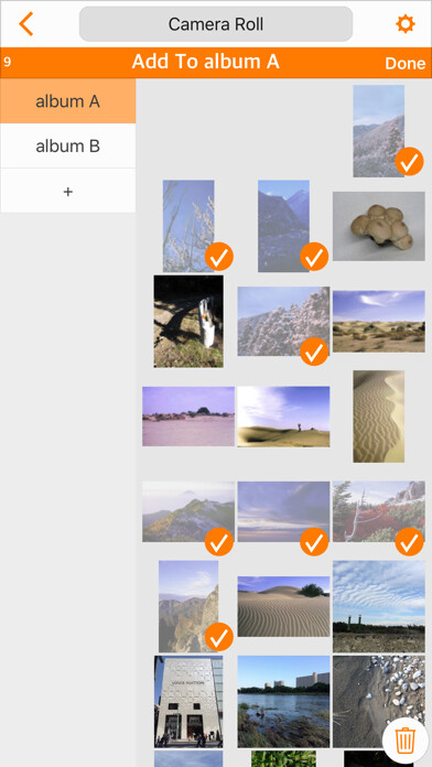 Emulate iPhone app Albums - A simple album editor using MyAndroid