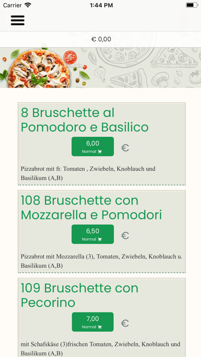 Emulate iPhone app Al Capriccio Restaurant using MyAndroid Emulate iPhone app Al Capriccio Restaurant using MyAndroid