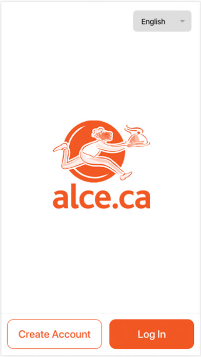 Emulate iPhone app ALCE: Livraison de repas using MyAndroid
