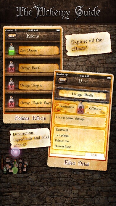 Emulate iPhone app Alchemy Guide Free for Skyrim using MyAndroid