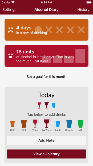 Emulate iPhone app Alcohol Diary using MyAndroid Emulate iPhone app Alcohol Diary using MyAndroid