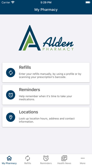 Emulate iPhone app Alden Pharmacy using MyAndroid Emulate iPhone app Alden Pharmacy using MyAndroid