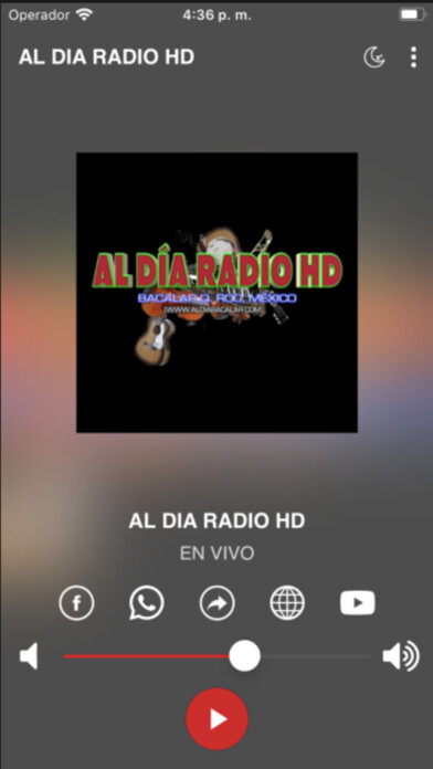 Emulate iPhone app AL DIA RADIO HD using MyAndroid