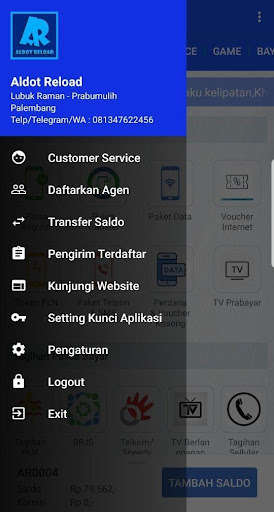 Run android online APK Aldot Reload App from MyAndroid or emulate Aldot Reload App using MyAndroid