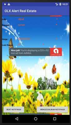 Emulate Android APK Alert Properti from OLX Indonesia