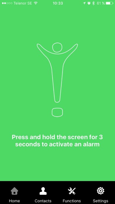 Emulate iPhone app Alerty Personal alarm using MyAndroid Emulate iPhone app Alerty Personal alarm using MyAndroid