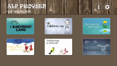 Emulate iPhone app Alf Prøysen på tegnspråk using MyAndroid