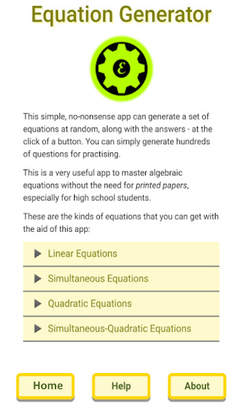 Run android online APK Algebra - Equation Generator from MyAndroid or emulate Algebra - Equation Generator using MyAndroid Run android online APK Algebra - Equation Generator from MyAndroid or emulate Algebra - Equation Generator using MyAndroid
