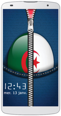 Emulate Android APK Algeria flag zipper lock Emulate Android APK Algeria flag zipper lock