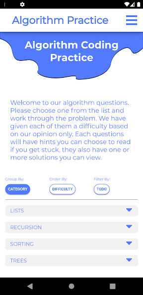 Run android online APK Algorithm Practice from MyAndroid or emulate Algorithm Practice using MyAndroid