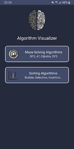 Run android online APK Algorithm Visualizer from MyAndroid or emulate Algorithm Visualizer using MyAndroid