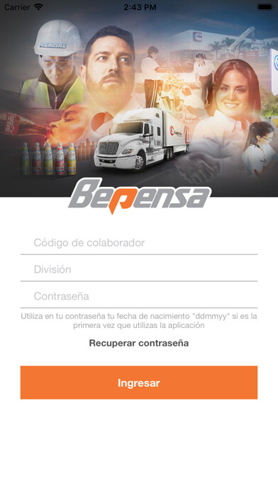 Emulate iPhone app Aliados Bepensa using MyAndroid
