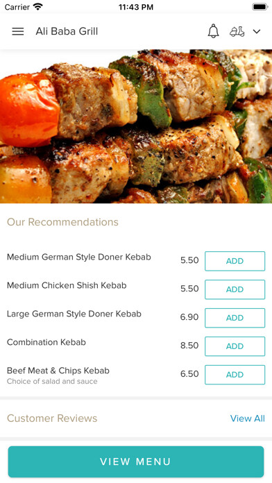 Emulate iPhone app Ali Baba Grill using MyAndroid Emulate iPhone app Ali Baba Grill using MyAndroid