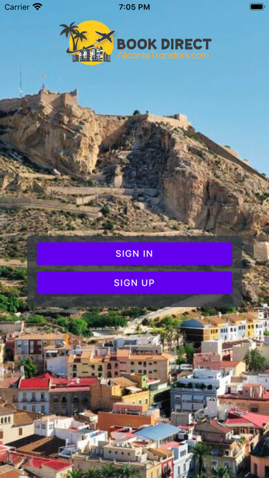 Emulate iPhone app Alicante Transfers using MyAndroid