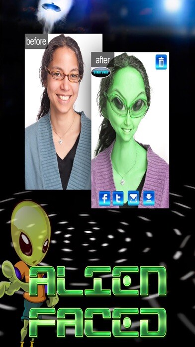 Emulate iPhone app AlienFaced - Alien Face Booth using MyAndroid Emulate iPhone app AlienFaced - Alien Face Booth using MyAndroid