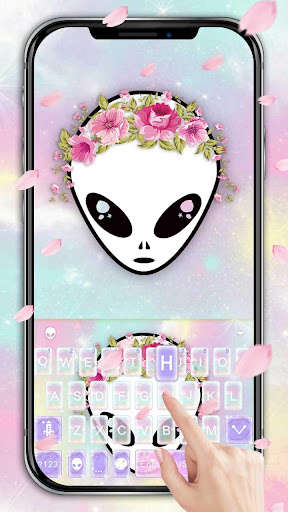 Run android online APK Alien Girl Emoji Keyboard Theme from MyAndroid or emulate Alien Girl Emoji Keyboard Theme using MyAndroid