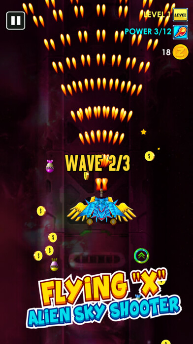 Emulate iPhone app Alien Sky Shooter using MyAndroid