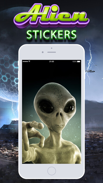 Emulate iPhone app Aliens Stickers Pack using MyAndroid Emulate iPhone app Aliens Stickers Pack using MyAndroid