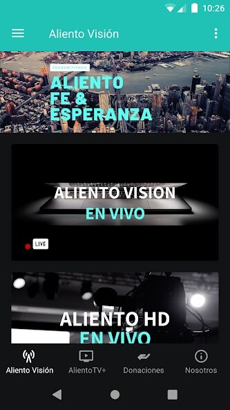 Emulate iPhone app Aliento Vision TV Network using MyAndroid Emulate iPhone app Aliento Vision TV Network using MyAndroid