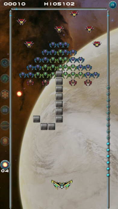 Emulate iPhone app Alien Wall - Brick Breaker using MyAndroid