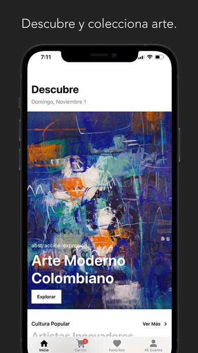 Emulate iPhone app Alinea Arte using MyAndroid
