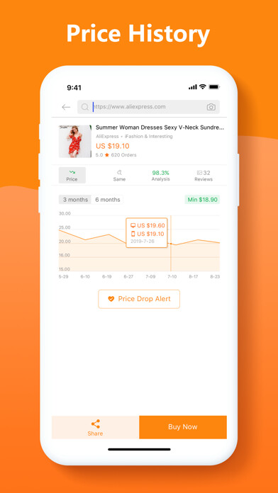 Emulate iPhone app AliPrice Shopping Assistant using MyAndroid