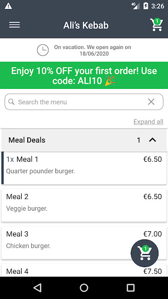 Run android online APK Alis Kebab Clonmel from MyAndroid or emulate Alis Kebab Clonmel using MyAndroid
