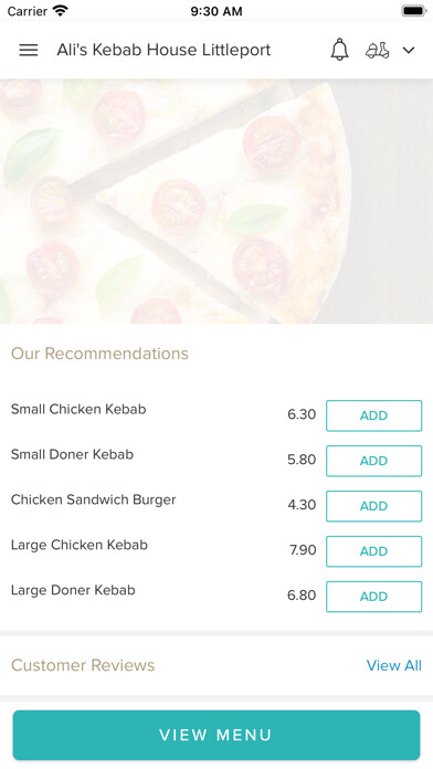 Emulate iPhone app Alis Kebab House Littleport using MyAndroid