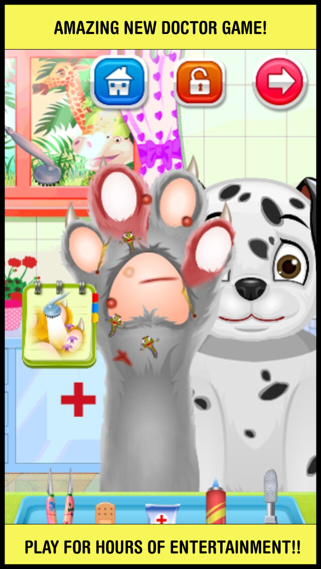 Emulate iPhone app A Little Pet Foot Doctor & Nail Spa - fun crazy toe fashion salon and back leg makeover girls games for kids using MyAndroid